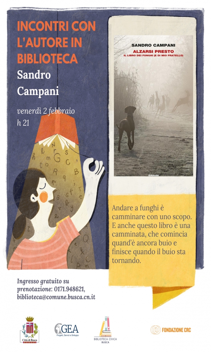 Venerdì 2 febbraio alle ore 21 per gli Incontri con l’autore in biblioteca sarà ospite Sandro Campani e con il suo libro “Alzarsi presto”
